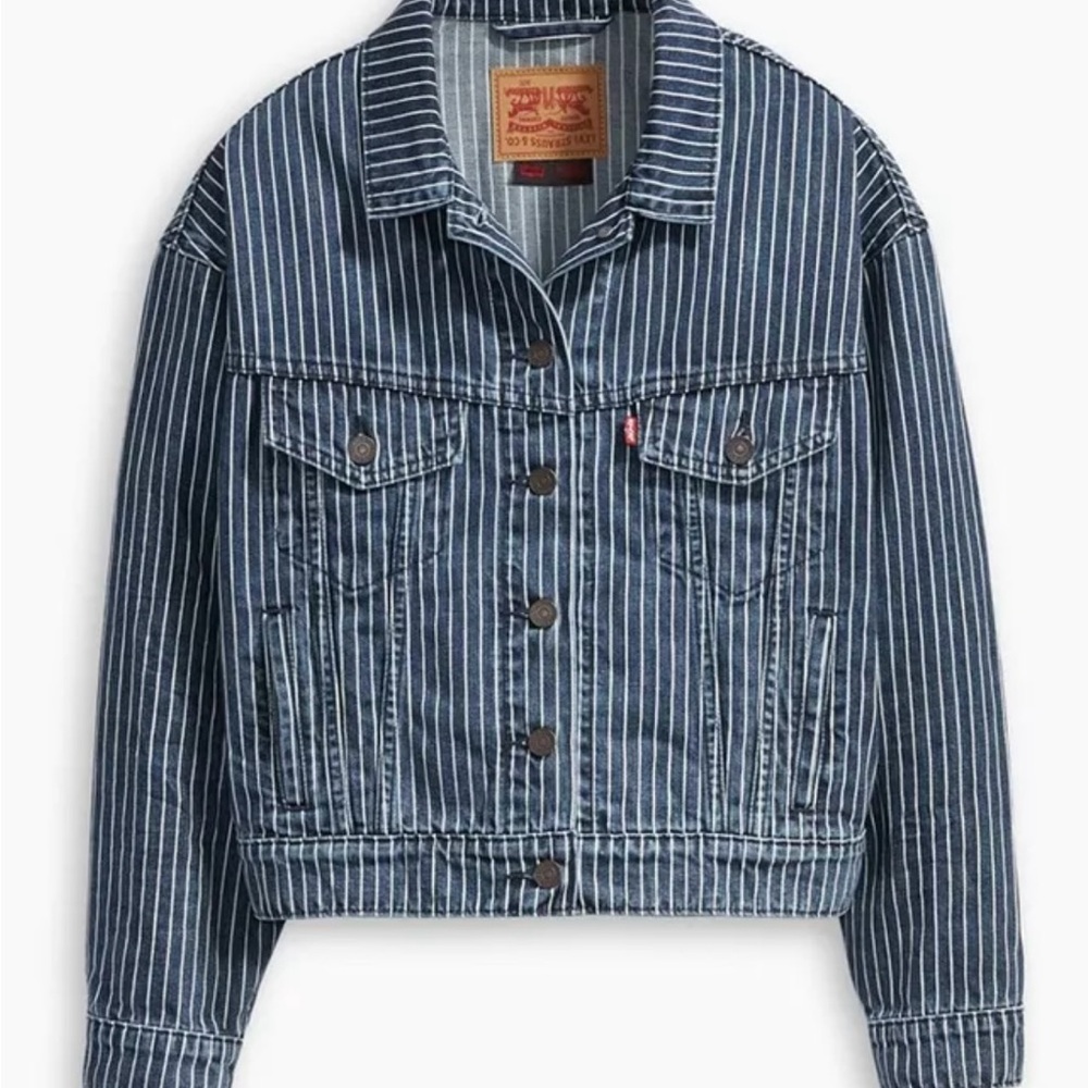 Levi's Women's Blue Striped Denim Jacket